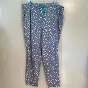 Jane and Bleecker XXL Woman’s Gray with White Polka Dots Pajama Sleep Pants.
